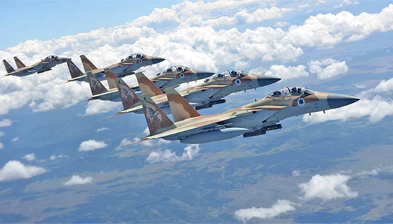 Which countries’ airspace does Israel use to reach Iran?